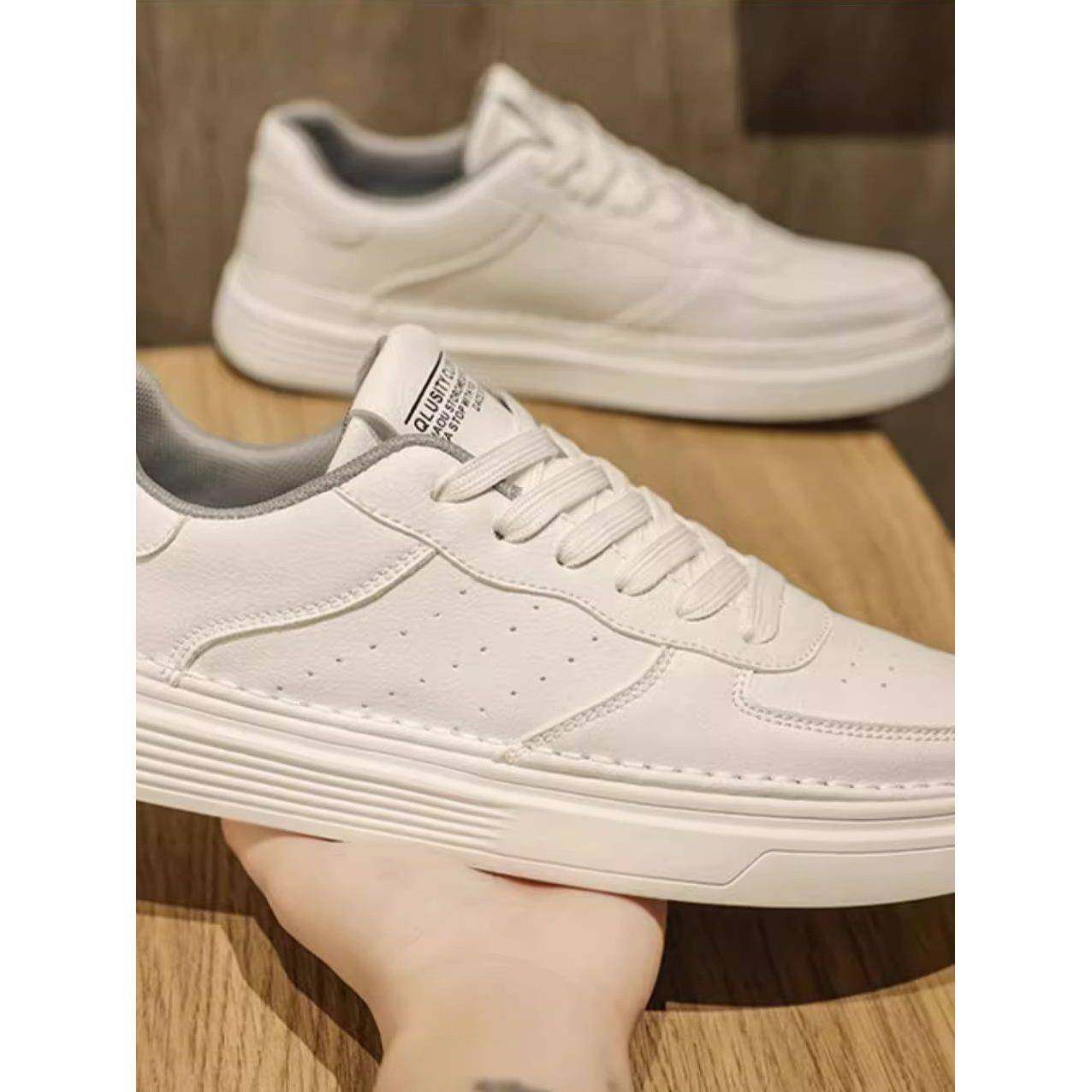 潮牌春秋季2025新款鞋子男款高级感休闲皮鞋男士百搭板鞋运动潮鞋,流行男鞋,时尚休闲鞋,淘宝优惠券,粉丝福利购,淘宝优惠卷