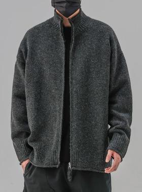 it neith BIAS潮牌开衫针织衫男日系覆古宽松保暖毛衣外套上衣潮