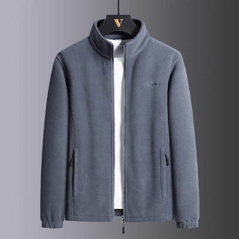 MAROLIO~出口挪威！摇粒绒外套男秋冬季加绒加厚保暖立领抓绒夹克