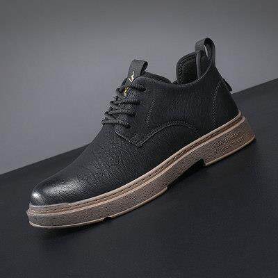 潮牌真皮低帮马丁靴男2025春秋新款潮流韩版百搭英伦风休闲 皮鞋