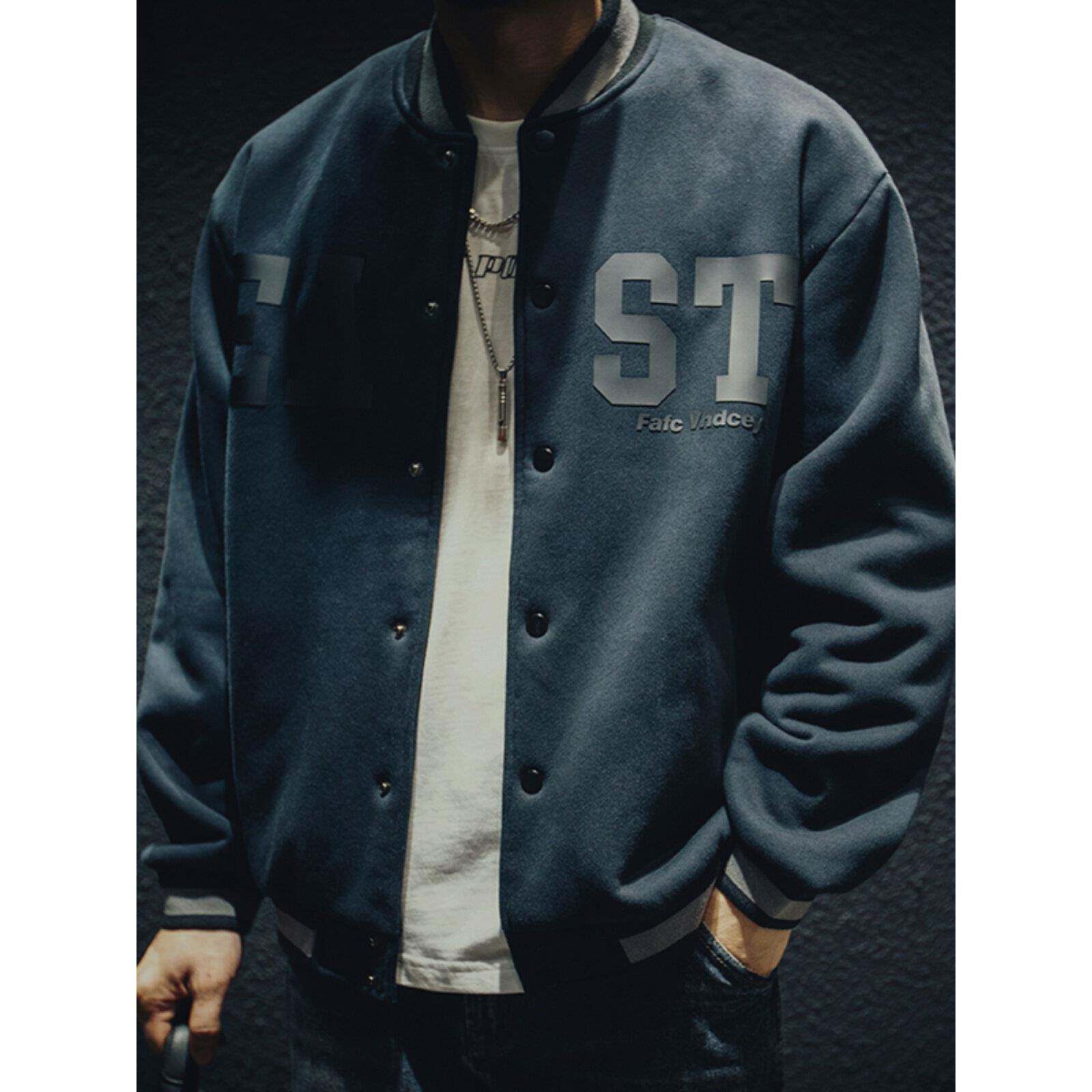 潮牌it neith BIAS棒球服男秋冬飞行员潮流韩版百搭休闲大码外套