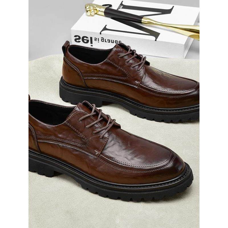 潮牌2025春秋季新款时尚商务正装英伦风高级感皮鞋男士百搭西装鞋