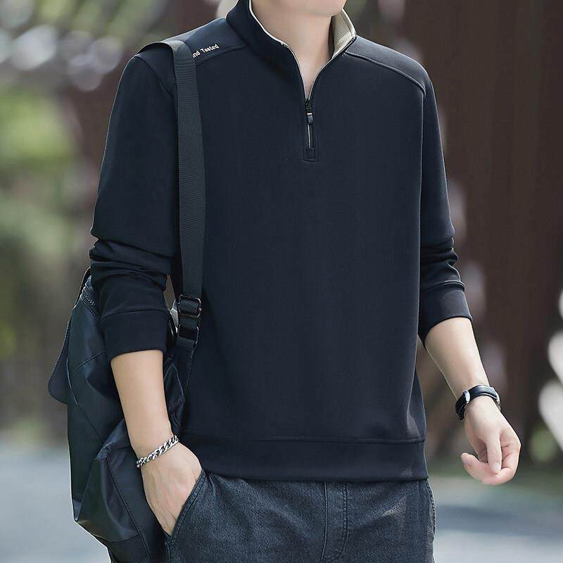 高端立领卫衣男春秋季2025年新款高端休闲男士半拉链长袖t恤高端,男装,卫衣,淘宝优惠券,粉丝福利购,淘宝优惠卷