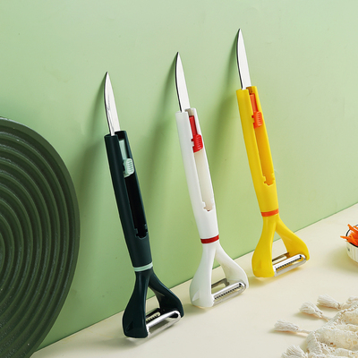 吃个桃子！水果刀削皮刀刮皮器家用宿舍便携多功能二合一苹果去皮