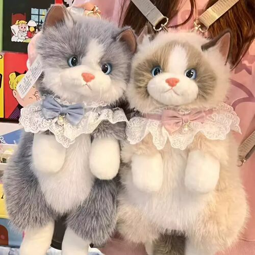 仿真布偶猫背包毛绒娃娃玩偶小猫咪双肩包包玩具公仔送女朋友礼物