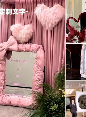 创意蝴蝶结镜子拍照装饰道具镜