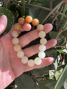 新疆和田玉且末糖白手串12mm