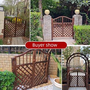 户外花园拱门爬藤架花架欧式别墅庭院防腐木拱形门围栏装饰葡萄架