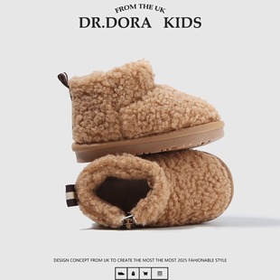 子加厚保暖雪地靴防滑婴儿羊羔毛棉鞋 DR.DORA朵拉博士冬季 毛毛鞋