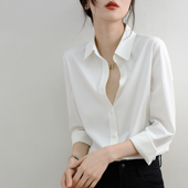 女别致优雅腔调 TRR 客供暗纹格子衬衫 叠穿衬衣微宽松高品质上衣