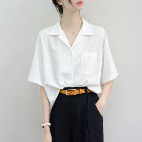 TRR宽松微复古短袖上衣女夏季