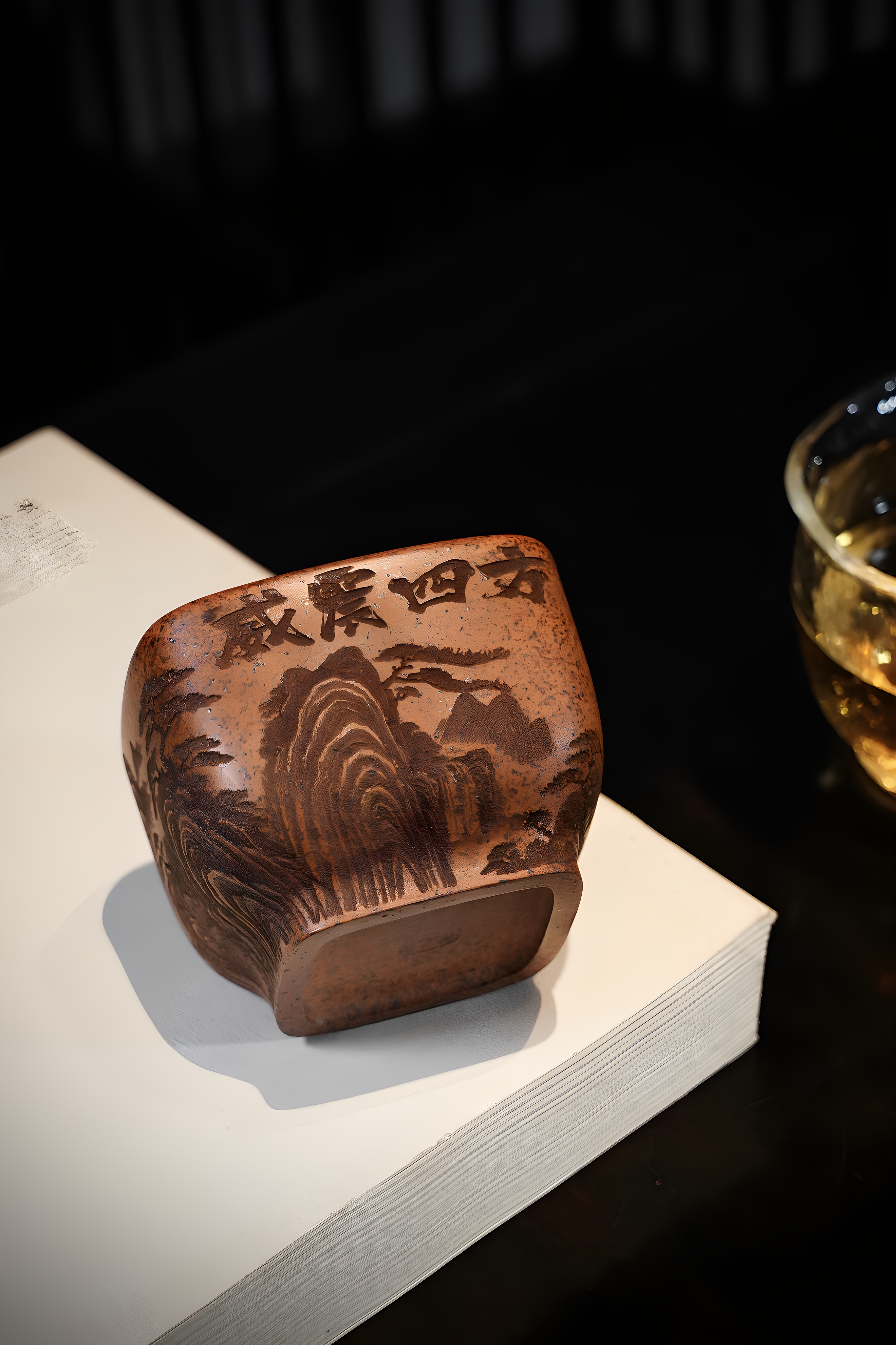 宜兴原矿紫砂茶杯手工四方主人120cc精品龙骨金砂柴烧茶具中式