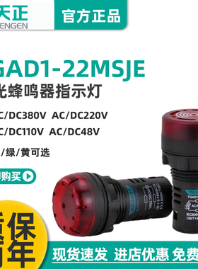 TENGEN天正 TGAD1-22MSJE声光蜂鸣器信号灯 闪光间断音指示灯220V