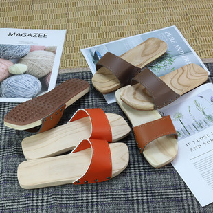 2024 夏季木屐 情侣款木鞋 时尚居家木拖鞋 男女款 厂家