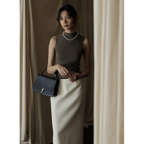 commuse全羊毛半高领修身打底衫