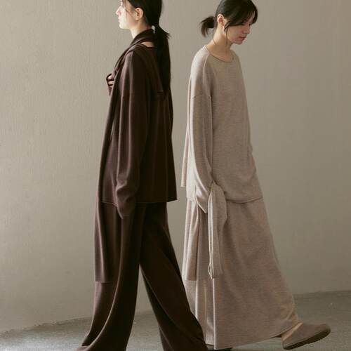 commuse山羊绒针织宽松毛衣