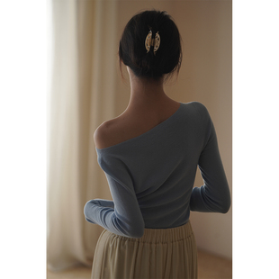 commuse memory 无缝一体 扬子纱全羊毛JI细轻薄一字领打底针织衫