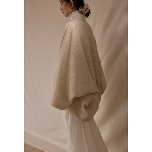 commuse memory 定制暗闪银丝马海毛 圈圈针织软糯糯长袖褂子外套