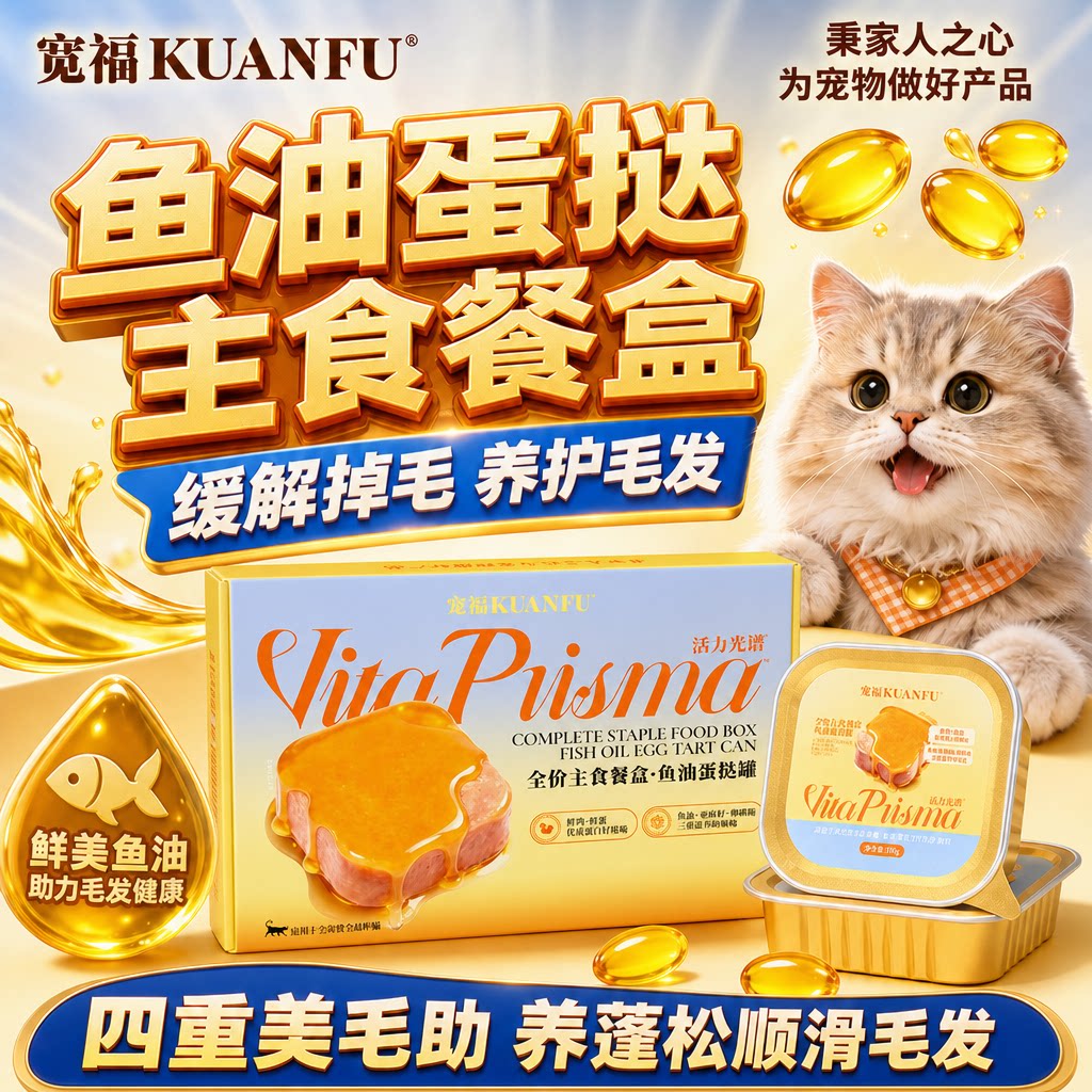 顺买特价|宽福鱼油蛋挞主食罐*6图片