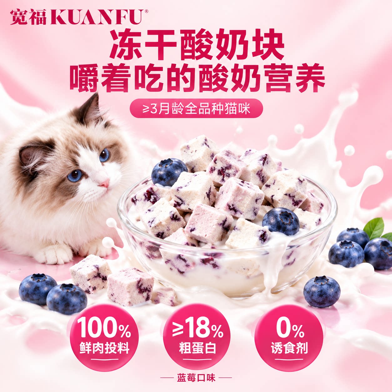 【蓝莓莓果】宽福冻干酸奶块1包图片