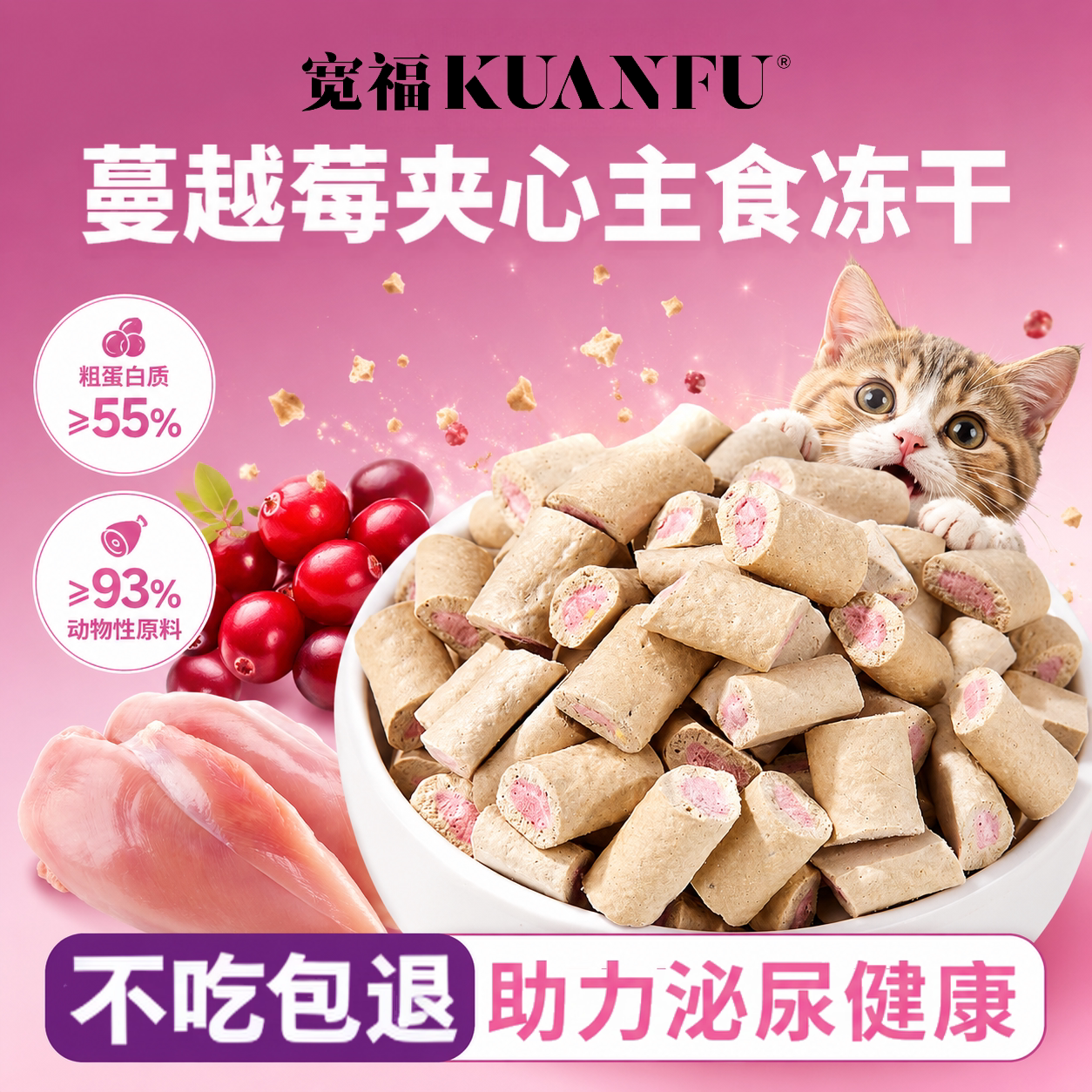 宽福蔓越莓夹心冻干助力嘘嘘畅快图片