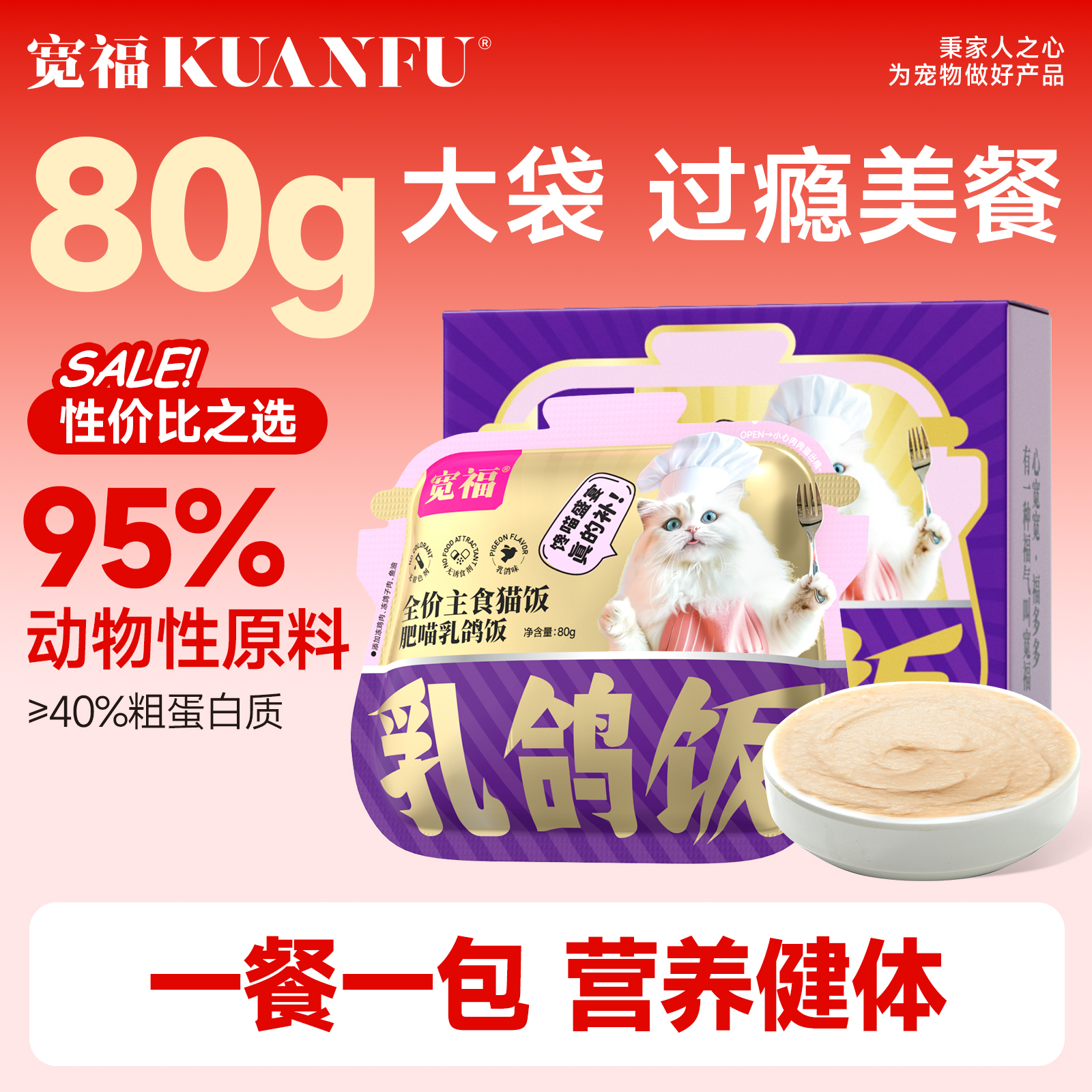 【李勤勤同款】宽福乳鸽主食猫饭