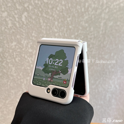 适用三星zflip6简约亚克力手机壳