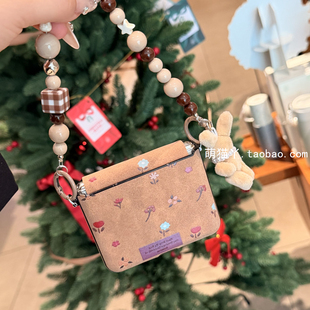 适用华为purax折叠屏手机壳小米MixFlip2壳膜一体荣耀MagicV复古风棕皮纹三星ZFlip7FE碎花兔子链条pocket2女