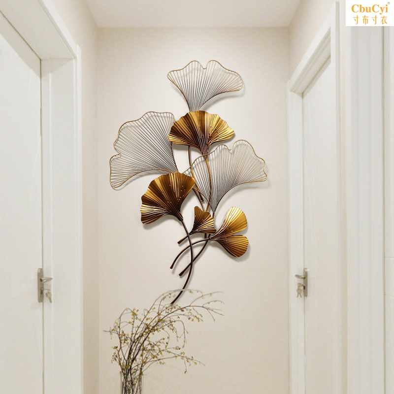 新中式铁艺挂件墙壁装饰客厅背景墙玄关壁饰创意壁挂银杏叶墙饰|ruв категории Домашний быт, роспись - от Buy2taobao.com для оказания профессиональной услуги покупки агента Taobao