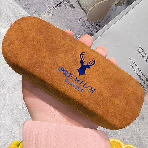 鹿头眼镜盒定做定制logo