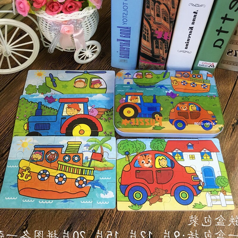 2345岁儿童木质铁盒拼图 木制简单动物汽车早教益智拼板宝宝玩具在类目 玩具/童车/益智/积木/模型, 串珠/拼图/配对/拆装/敲打玩具, 拼图/拼板中 - 来自Buy2taobao.com提供专业的淘宝代购服务