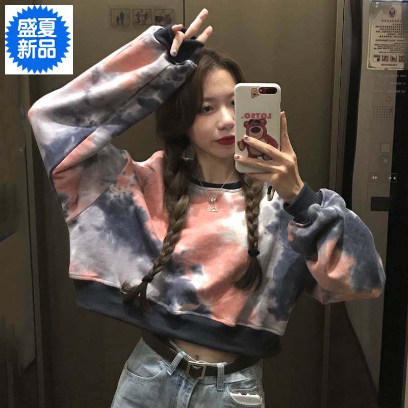 网红短款时尚扎染卫衣女秋装2020年新款韩版宽松复古港风chic上衣|ruв категории плесень играть/Аниме/вокруг/cos/настольные игры, Косплей одежды/реквизит/услуги, Косплей женской одежды - от Buy2taobao.com для оказания профессиональной услуги покупки агента Taobao