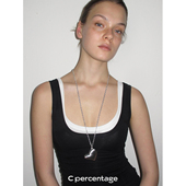 percentage 银纹心跳项链 03.09新品