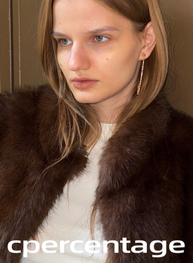 c percentage 原创设计铜镀金银复古流光耳环女轻奢高级感耳饰