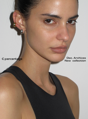 c percentage 原创设计铜镀气质时尚几何焦点耳环