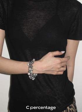 【03.09新品】c percentage 银色菲兹系列手链