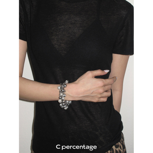 percentage 银色菲兹系列手链 03.09新品