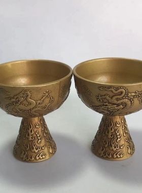 纯铜古风供奉摆件圣水杯