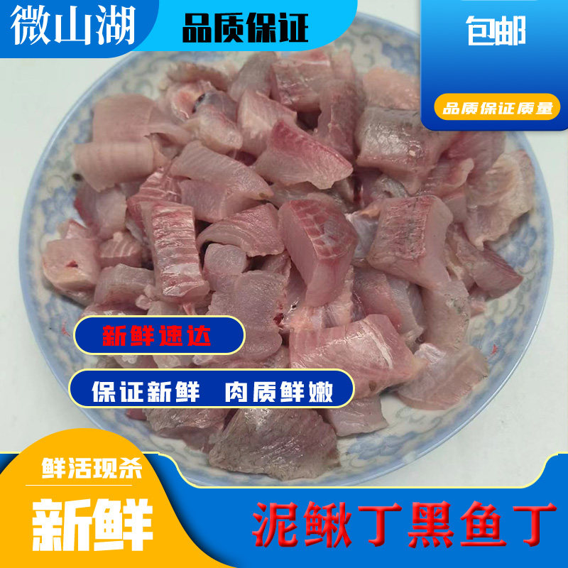 微山湖新鲜黑鱼丁黑鱼柳鱼乌鱼丁泥鳅丁喂养乌龟饲料河虾新鲜螺肉