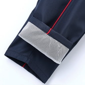 子 运动裤 包邮 红条 高中复合平纹布 校服裤 小学中学 春夏 藏青色