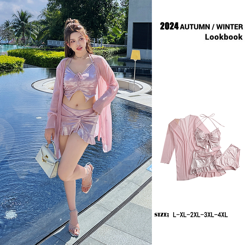 显瘦性感大码比基尼三件套泳衣