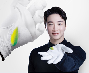 韩国代购直邮Winner Spirit握力补偿装置单左羊皮男士高尔夫手套