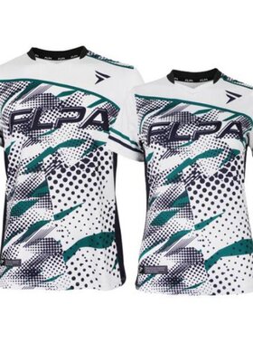 韩国代购FLYPOWER羽毛球服男女清仓速干不对大点点拼色短袖T恤