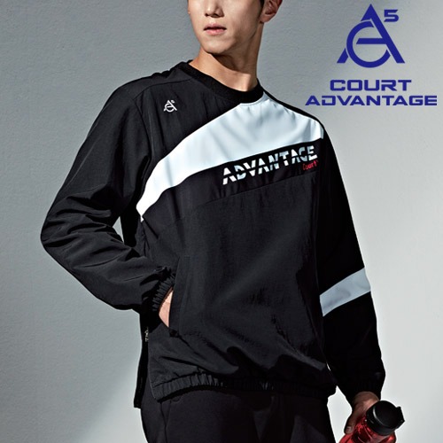 韩国代购直邮CA5羽毛球服折扣男女同款速干透气拼色防风透气上衣