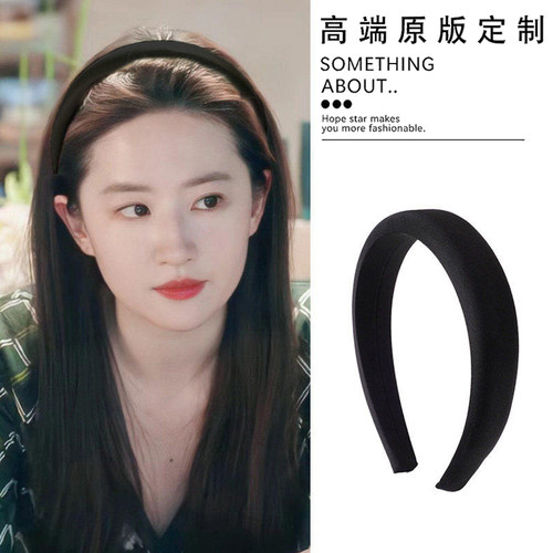 缎面海绵发箍女款2026新款高颅顶显脸小黑色发卡头箍轻奢压发发窟
