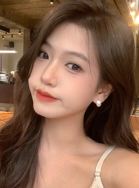 耳钉2024年新款爆款银色拉丝耳环女高级感简约气质独特冷淡风耳饰