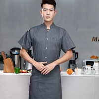 Короткий -слейк [серый]+серый фартук