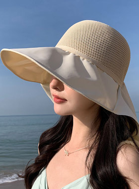 防晒帽女防紫外线骑行户外大檐太