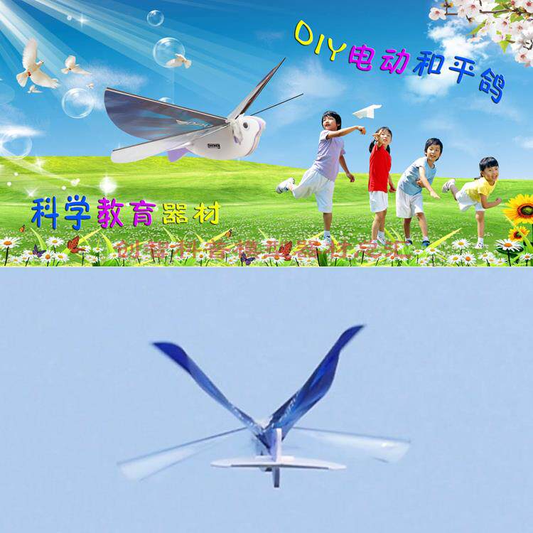 环宇模型  翔之梦diy电动和平鸽拼装电动飞鸽扑翼飞机实验鲁班鸟