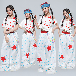 元气少女街头风星星套装练功服嘻哈街舞女童甜酷风JAZZ六一表演服